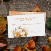 小さなかぼちゃの赤ちゃんシャワー推測試合記号 エンクロージャーカード