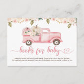 小さなかぼちゃの赤ちゃんシャワー本ベビーチケット エンクロージャーカード (正面)