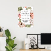 小さなかぼちゃの赤ちゃんシャワー歓迎ポスター ポスター (ホームオフィス)