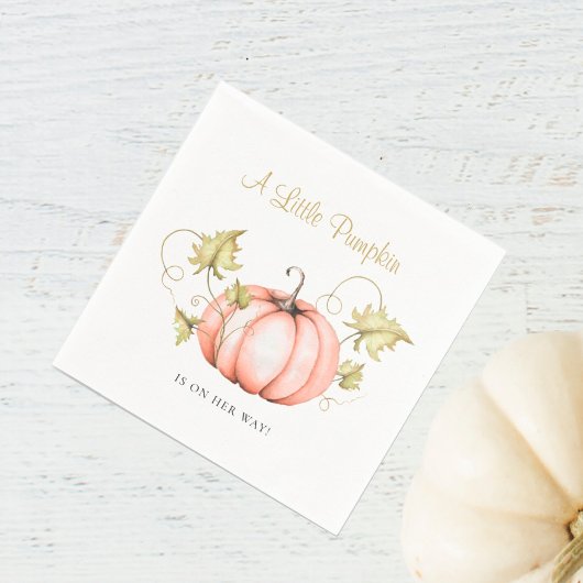 小さなかぼちゃの赤ちゃんシャワー水色 スタンダードカクテルナプキン