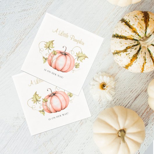 小さなかぼちゃの赤ちゃんシャワー水色 スタンダードカクテルナプキン