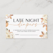 小さなかぼちゃの赤ちゃんシャワー深夜おむつ エンクロージャーカード (正面)