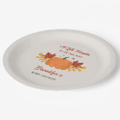 小さなかぼちゃの赤ちゃんシャワー紅葉秋 ペーパープレート (アングル)