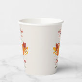 小さなかぼちゃの赤ちゃんシャワー紅葉秋 紙コップ (左)