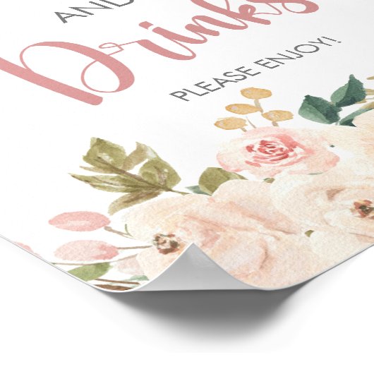 小さなかぼちゃの赤ちゃんシャワー食品とドリンクの看板 ポスター (角)