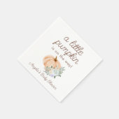 小さなかぼちゃの赤ちゃんシャワー スタンダードカクテルナプキン (角)