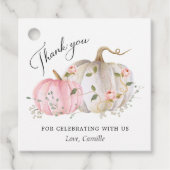 小さなかぼちゃの赤ちゃんシャワー フェイバータグ (正面)