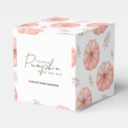 小さなかぼちゃの赤ちゃんシャワー フェイバーボックス (正面サイド)