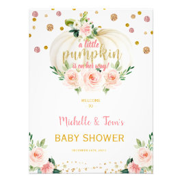 小さなかぼちゃの赤ちゃんシャワー フォトプリント           