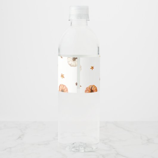 小さなかぼちゃの赤ちゃんシャワー ペットボトルラベル (裏面)