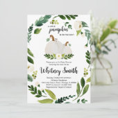 小さなかぼちゃの赤ちゃんシャワー 招待状 (スタンド正面)