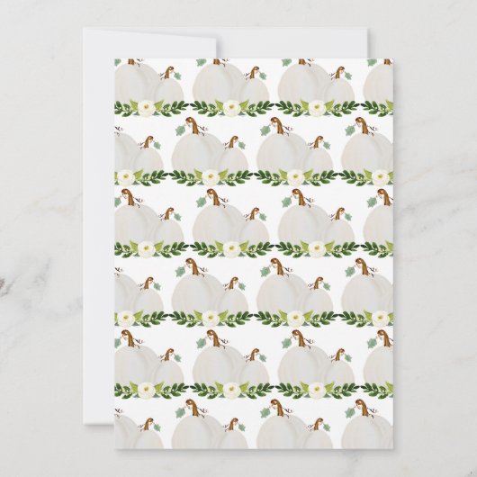 小さなかぼちゃの赤ちゃんシャワー 招待状 (裏面)