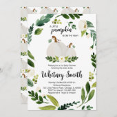 小さなかぼちゃの赤ちゃんシャワー 招待状 (正面/裏面)