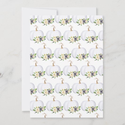 小さなかぼちゃの赤ちゃんシャワー 招待状 (裏面)