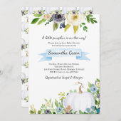 小さなかぼちゃの赤ちゃんシャワー 招待状 (正面/裏面)