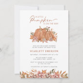 小さなかぼちゃの赤ちゃんシャワー 招待状 (正面)