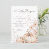 小さなかぼちゃの赤ちゃんシャワー 招待状 (スタンド正面)