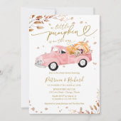 小さなかぼちゃの赤ちゃんシャワー 招待状 (正面)