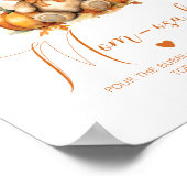 小さなかぼちゃの赤ちゃんシャワーmom-osaバー ポスター (角)