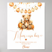 小さなかぼちゃの赤ちゃんシャワーmom-osaバー ポスター (正面)