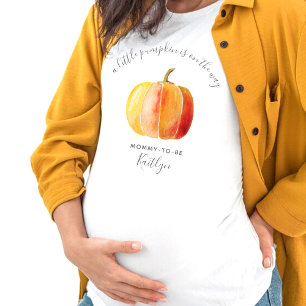 小さなかぼちゃの赤ちゃんシャワーmommy-be tシャツ
