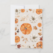 小さなかぼちゃの赤ミニマルちゃんシャワー招待状 招待状 (裏面)