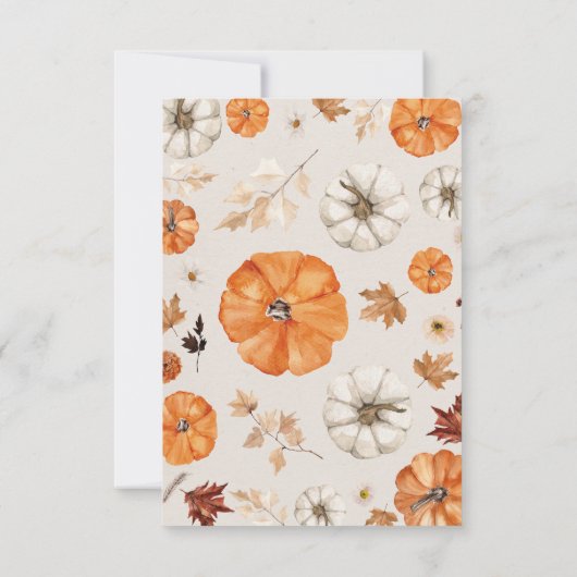 小さなかぼちゃの赤ミニマルちゃんシャワー招待状 招待状 (裏面)