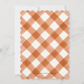 小さなかぼちゃの赤男女兼用ちゃんシャワー 招待状 (裏面)