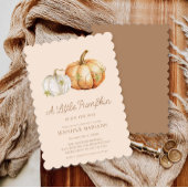 小さなかぼちゃの赤男女兼用ちゃんシャワー 招待状