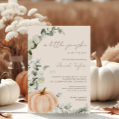 小さなかぼちゃの赤男女兼用ちゃんシャワー 招待状