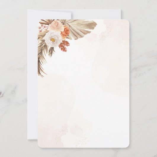 小さなかぼちゃの赤素朴ちゃんシャワー招待状 招待状 (裏面)