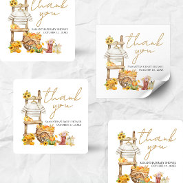 小さなかぼちゃの赤素朴ちゃんシャワー スクエアシール