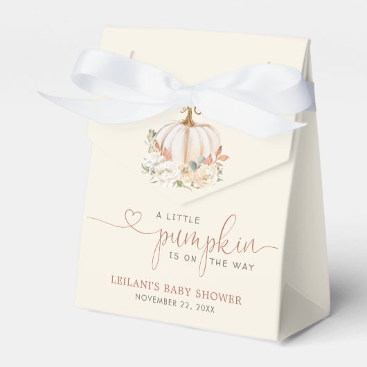 小さなかぼちゃの赤素朴ちゃんシャワー フェイバーボックス (正面サイド)