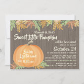 小さなかぼちゃの赤素朴ちゃんシャワー 招待状 (正面)