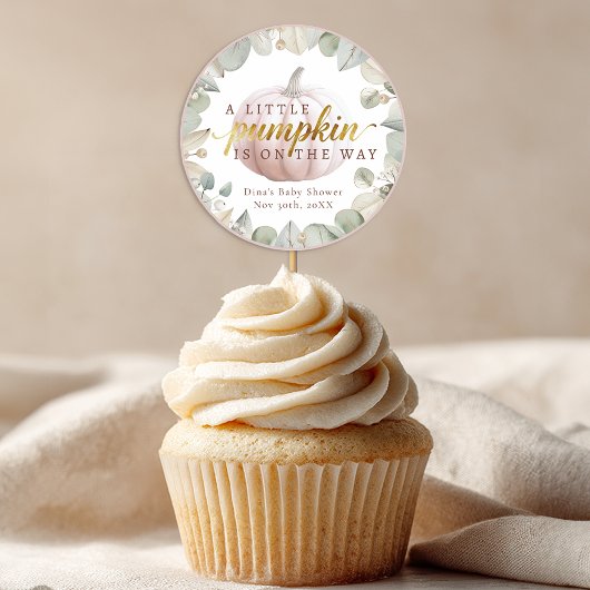 小さなかぼちゃの赤面秋ベビーシャワー好意スティック ラウンドシール