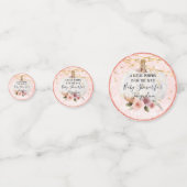 小さなかぼちゃの赤面金ゴールドグリッター花 コンフェッティ (正面)