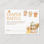 小さなかぼちゃの農村風ベイビーシャワーおむつ エンクロージャーカード (正面)