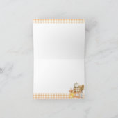 小さなかぼちゃの農村風ベビーシャワーおむつ サンキューカード (内部)