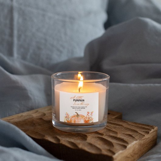 小さなかぼちゃの道秋赤ちゃんシャワーラベル スクエアシール