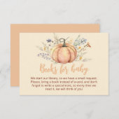 小さなかぼちゃの野草の赤ちゃんシャワー | 秋テーマ エンクロージャーカード (正面/裏面)