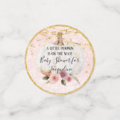 小さなかぼちゃの金ゴールドグリッターピンクの花紙吹雪 コンフェッティ (スモール正面)