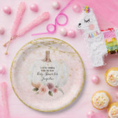 小さなかぼちゃの金ゴールドグリッター水カラーフローラPa ペーパープレート (パーティー)