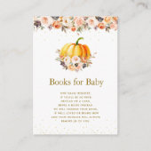 小さなかぼちゃの金ゴールドフローラブックベビーカード エンクロージャーカード (正面)