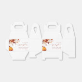 小さなかぼちゃの錆びたバーガンディフローラ赤ちゃんシャワー フェイバーボックス (折り畳みなし)