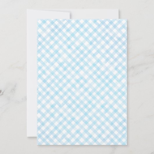 小さなかぼちゃの青い赤ちゃんシャワー 招待状 (裏面)