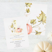 小さなかぼちゃの1歳の誕生日 箔招待状