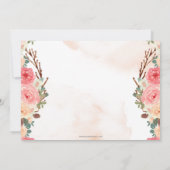 小さなかぼちゃは彼女の方法ピンクの赤ちゃんシャワー 招待状 (裏面)