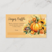 小さなかぼちゃひまわりベビーおむつラッフル エンクロージャーカード (正面)