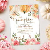 小さなかぼちゃぼほ素朴秋赤ちゃんシャワー 招待状