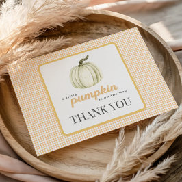 小さなかぼちゃを折り畳んだサンキューカード サンキューカード